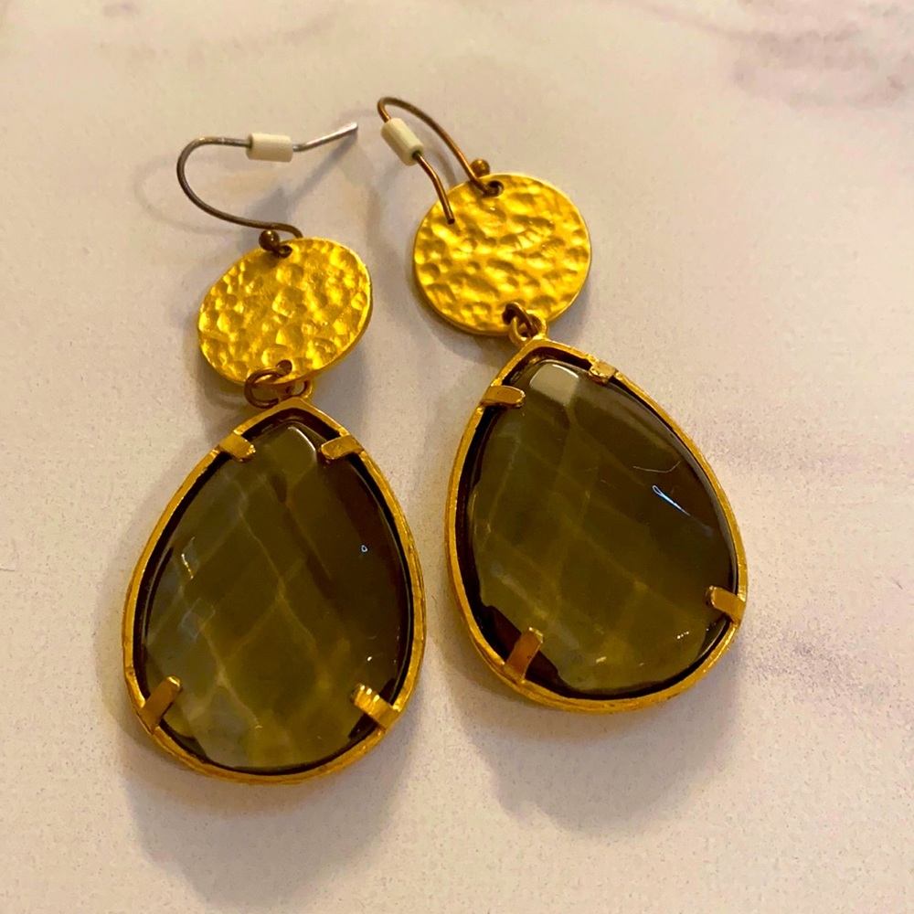 Smoky topaz looking earrings